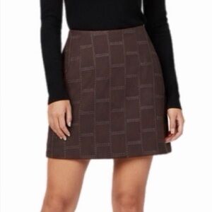 Heart Soul USA Skirt Junior 9 Brown Suede Patchwork Pencil Mini Academia Y2K VTG